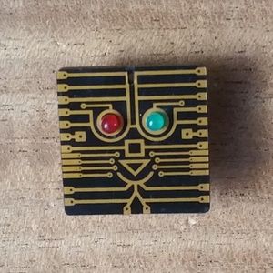 Unisex Disco Pin Green means Yes I will. Red is No, Not in this life. Get lost